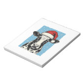 Kerstmis Koe Santa Hoed Vector Design_1 Notitieblok (Linkerzijde)