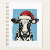 Kerstmis Koe Santa Hoed Vector Design_1 Planner (Voorkant)