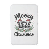 Kerstmis Koe Vintage Gravure Shirt Ontwerp Badmat (Voorkant Verticaal)