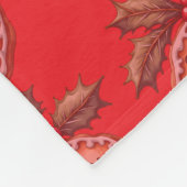 Kerstmis Koekje met Hulst Bessen Rood Fleece Deken (Hoek)