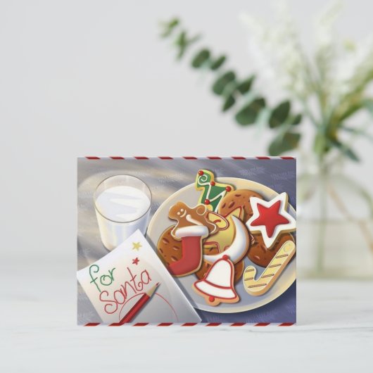 Kerstmis koekjes feestdagenkaart (Staand voorkant)