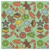Kerstmis Koekjes Holiday Baking Tredes Stof (Close Up)