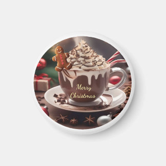 Kerstmis Koffie met Gemberkoek Magneet