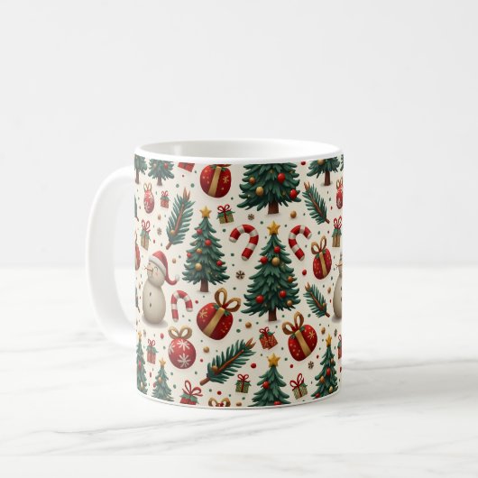 kerstmis koffiemok (Voorkant links)