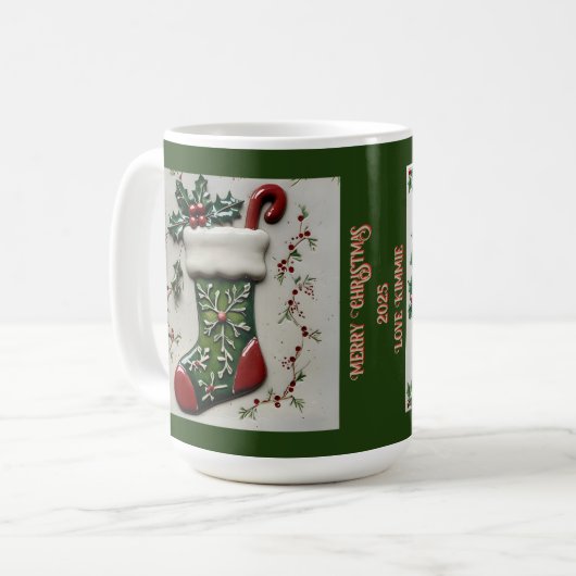 Kerstmis  koffiemok (Voorkant links)