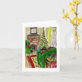 Kerstmis Koken Kaart (Gele Bloem)