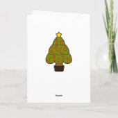 Kerstmis Kokeshi Feestdagen Kaart (Achterkant)
