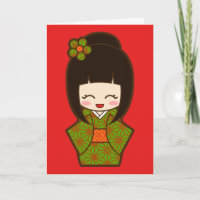 Kerstmis Kokeshi
