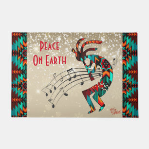 Kerstmis Kokopelli Doormat Deurmat