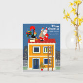 Kerstmis komt de Portugese Haan tegen Kaart (Gele Bloem)