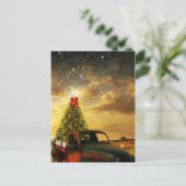 Kerstmis komt eraan briefkaart (Staand voorkant)