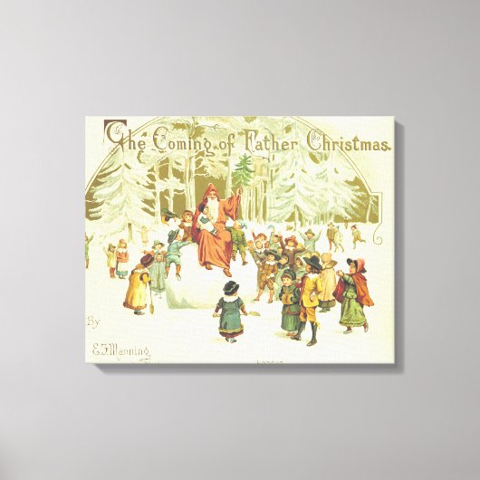 Kerstmis komt eraan canvas afdruk (Voorkant)