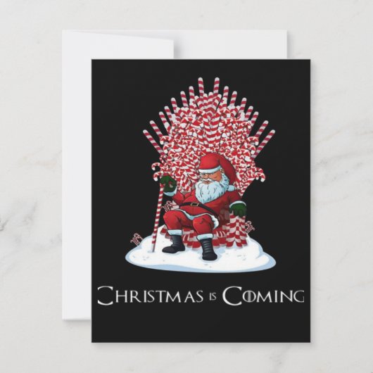 Kerstmis komt eraan feestdagenkaart (Voorkant)