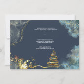 Kerstmis komt eraan, Marble Style Golden Company Kaart (Achterkant)