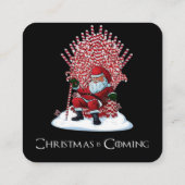 Kerstmis komt eraan vierkante visitekaartje (Achterkant)