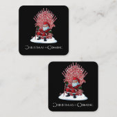 Kerstmis komt eraan vierkante visitekaartje (Voorkant / Achterkant)