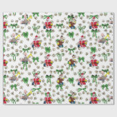 Kerstmis komt maar één keer per jaar inpakpapier (Vlak)