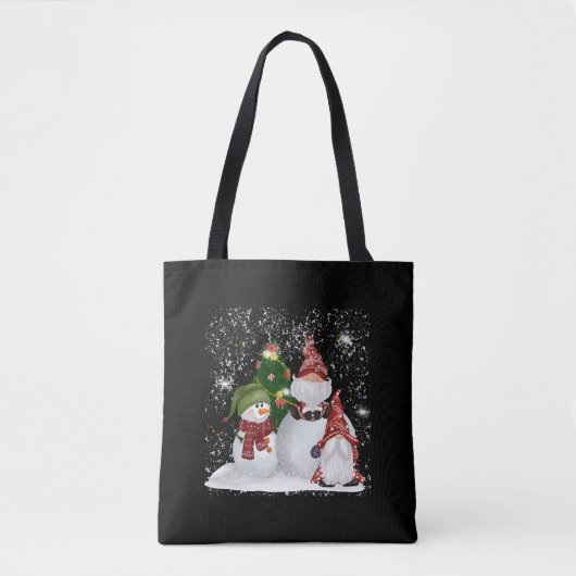 Kerstmis komt met kerstsnoepriettroon tote bag (Voorkant)