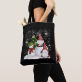 Kerstmis komt met kerstsnoepriettroon tote bag (Dichtbij)