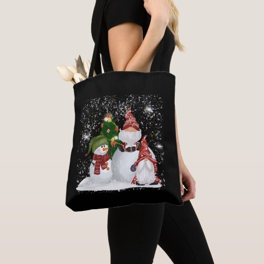 Kerstmis komt met kerstsnoepriettroon tote bag (Dichtbij)