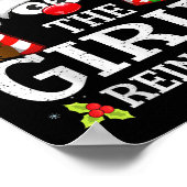 Kerstmis komt overeen met de meisjesachtige rendie poster (Hoek)