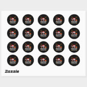 Kerstmis komt overeen met de Moody Reindeer Famili Ronde Sticker (Vel)