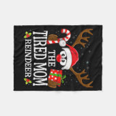 Kerstmis komt overeen met de vermoeide moeder rend fleece deken (Voorkant (Horizontaal))