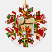 Kerstmis komt voor de versiering keramisch ornament (Achterkant)