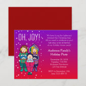 Kerstmis Koraal Winter Party uitnodiging (Voorkant / Achterkant)