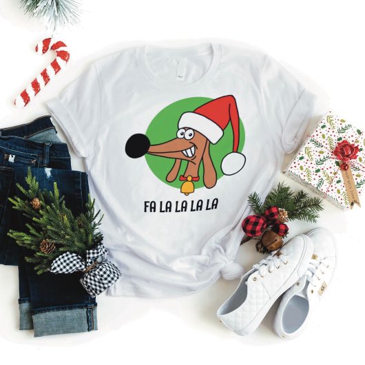 Kerstmis Kortharige Hond T-Shirt