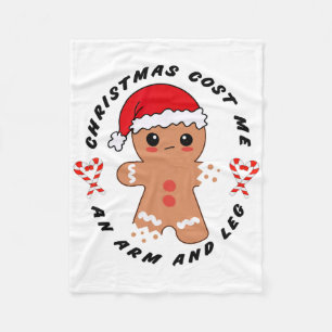 Kerstmis kostte me een arm en been grappige koekje fleece deken