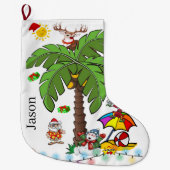 Kerstmis Kous, Kerstman Beach Bum Grote Kerstsok (Voorkant)