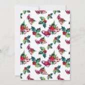 Kerstmis Kous Kranz Bloemen Foto Feestdagenkaart (Achterkant)