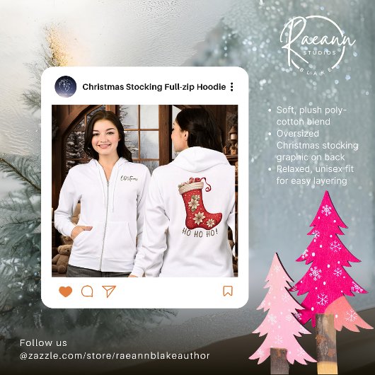 Kerstmis Kous Trui met Rits Hoodie
