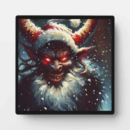Kerstmis Krampus 1 Fotoplaat (Voorkant)