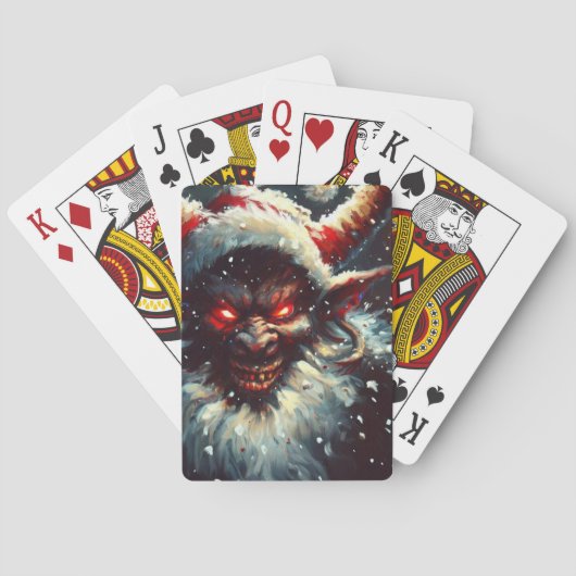 Kerstmis Krampus (1) Pokerkaarten (Achterkant)