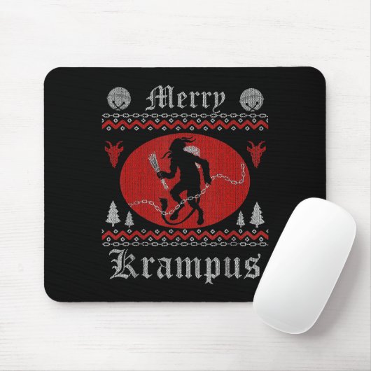 Kerstmis Krampus Horror T-shirt Kwaadaardige Pyjam Muismat (Met muis)