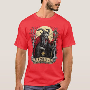 Kerstmis Krampus Monster Kerst Pyjama Horror Evi T-shirt