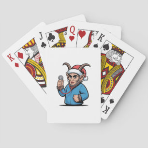 Kerstmis Krampus Verpleegkundige Kleding Verpleegs Pokerkaarten