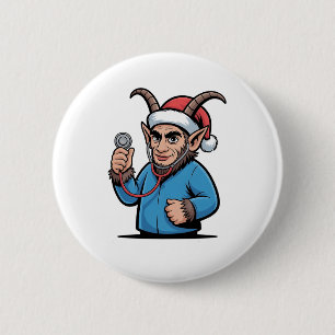 Kerstmis Krampus Verpleegkundige Kleding Verpleegs Ronde Button 5,7 Cm