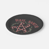 Kerstmis Krampus Xmas Duivel Kerstmis Satan Heil  Papieren Bordje (Gekanteld)