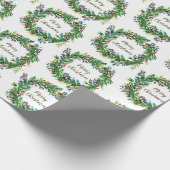 Kerstmis Kran Cadeaupapier (Hoek)