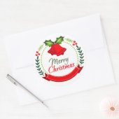 Kerstmis Krans Elementen Sticker (Envelop)