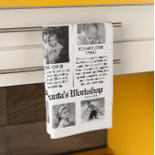 Kerstmis, krant North Pole Times Theedoek