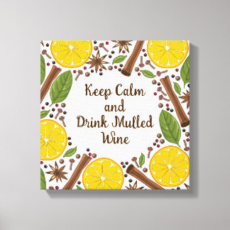 Kerstmis kruidnaglinsterg drank kruidig canvas afdruk