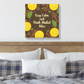 Kerstmis kruidnaglinstige wijn canvas afdruk (Insitu (Slaapkamer))
