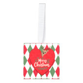 Kerstmis Kubus Ornament (Voorkant)