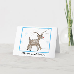 Kerstmis - Kunst voor kinderen - Rudolf Feestdagen Kaart