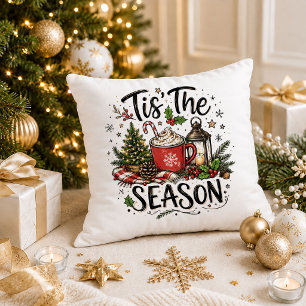 Kerstmis Kussensloop Vintage Rood Groen Kunst Kussen