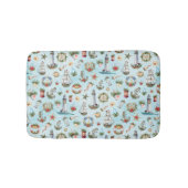 Kerstmis kust nautische vuurtorens schip badmat (Voorkant)